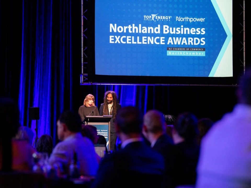 Presenters on stage at the 2026 Northland Business Excellence Awards